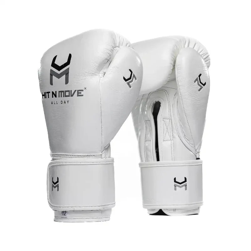 Guantes de velcro Hit N Move ALL DAY Pro (Hibrido), Blanco/Gris