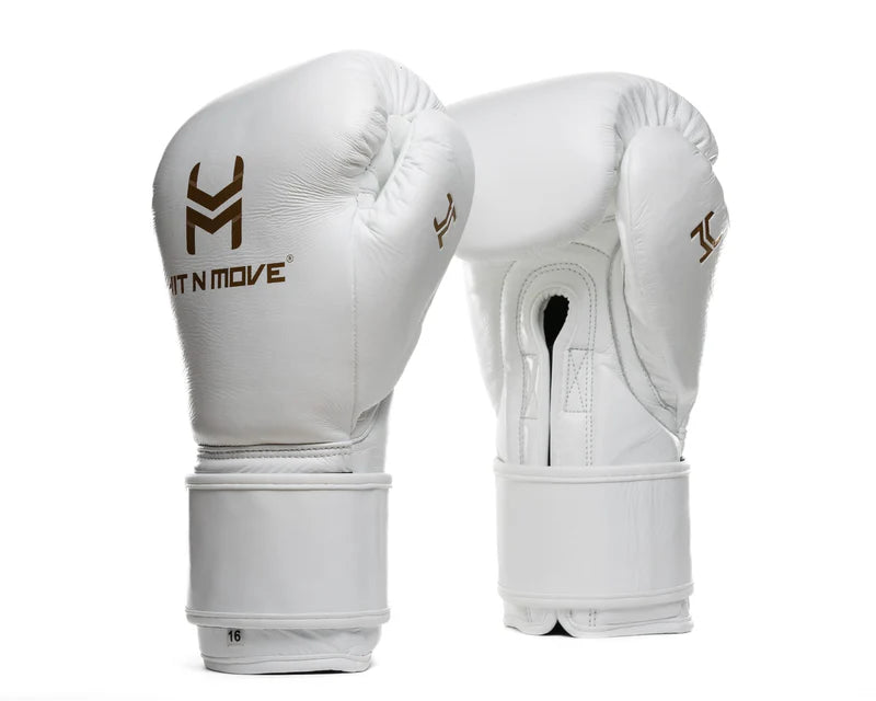 Guantes de velcro Hit N Move ALL DAY Pro (Hibrido), Blanco