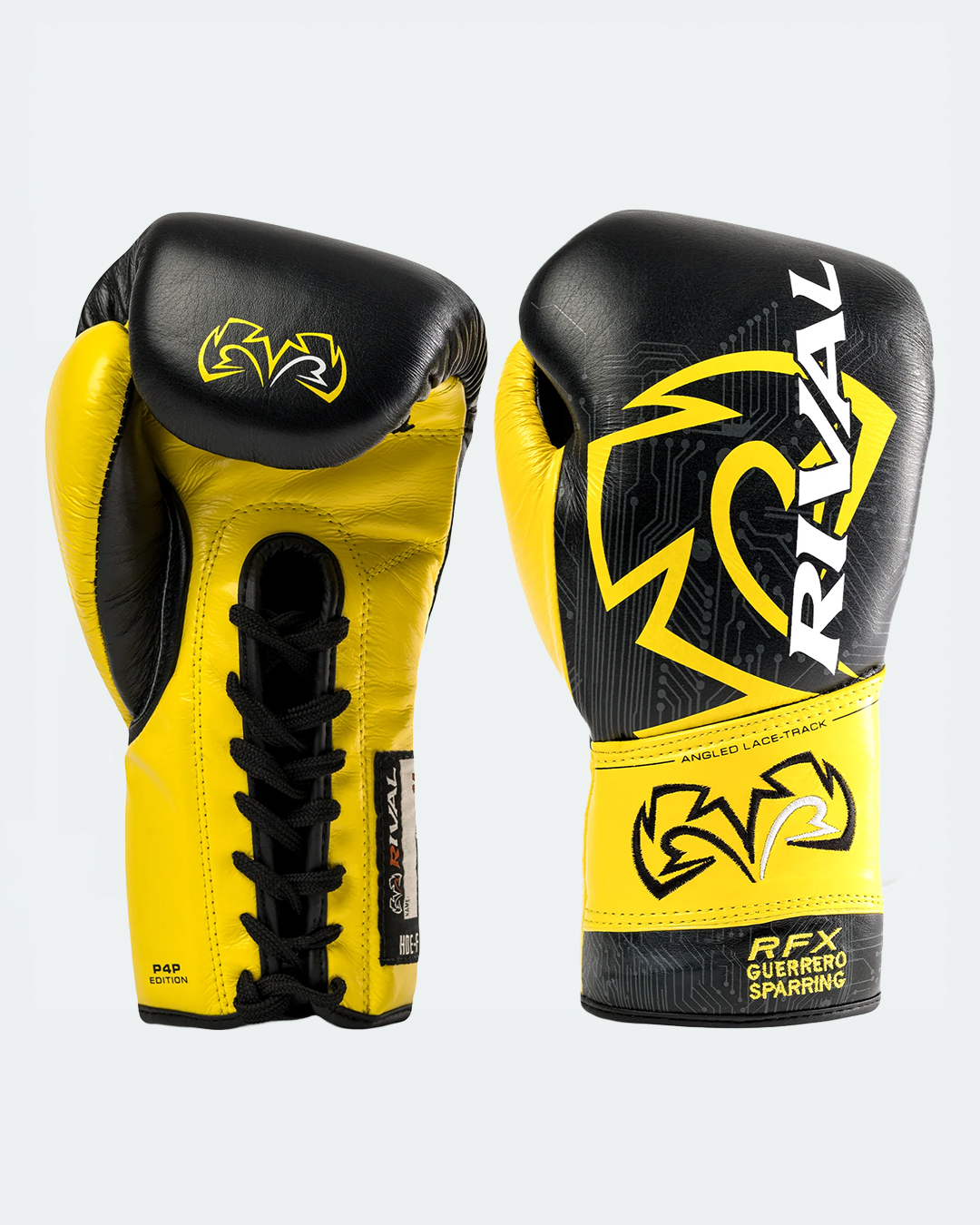 Guantes Rival RFX-Guerrero P4P, Negro/Amarillo