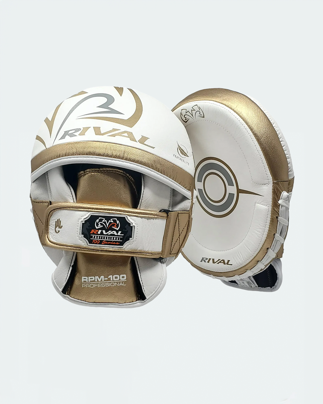 Manoplas Rival RPM100 Pro, Blanco/Dorado