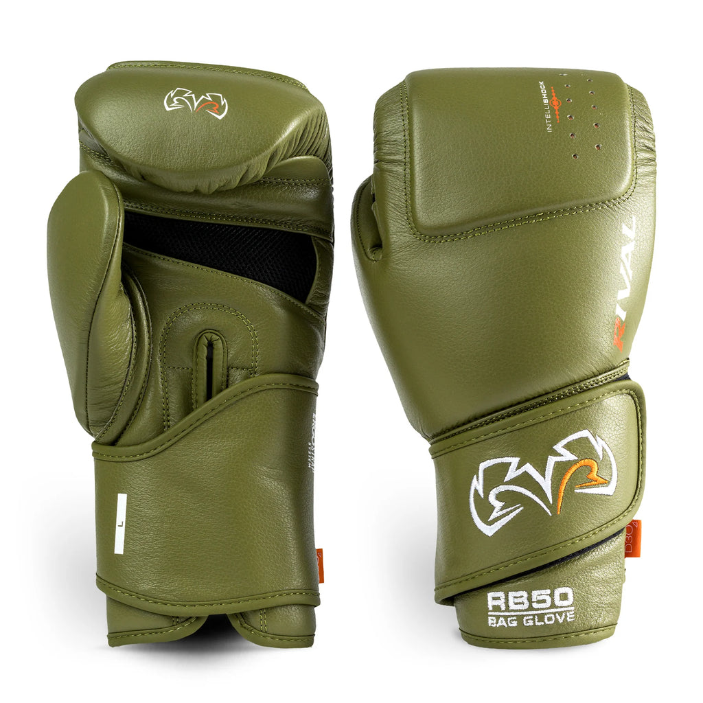Guantes Rival RB50 Intelli-Shock, Khaki