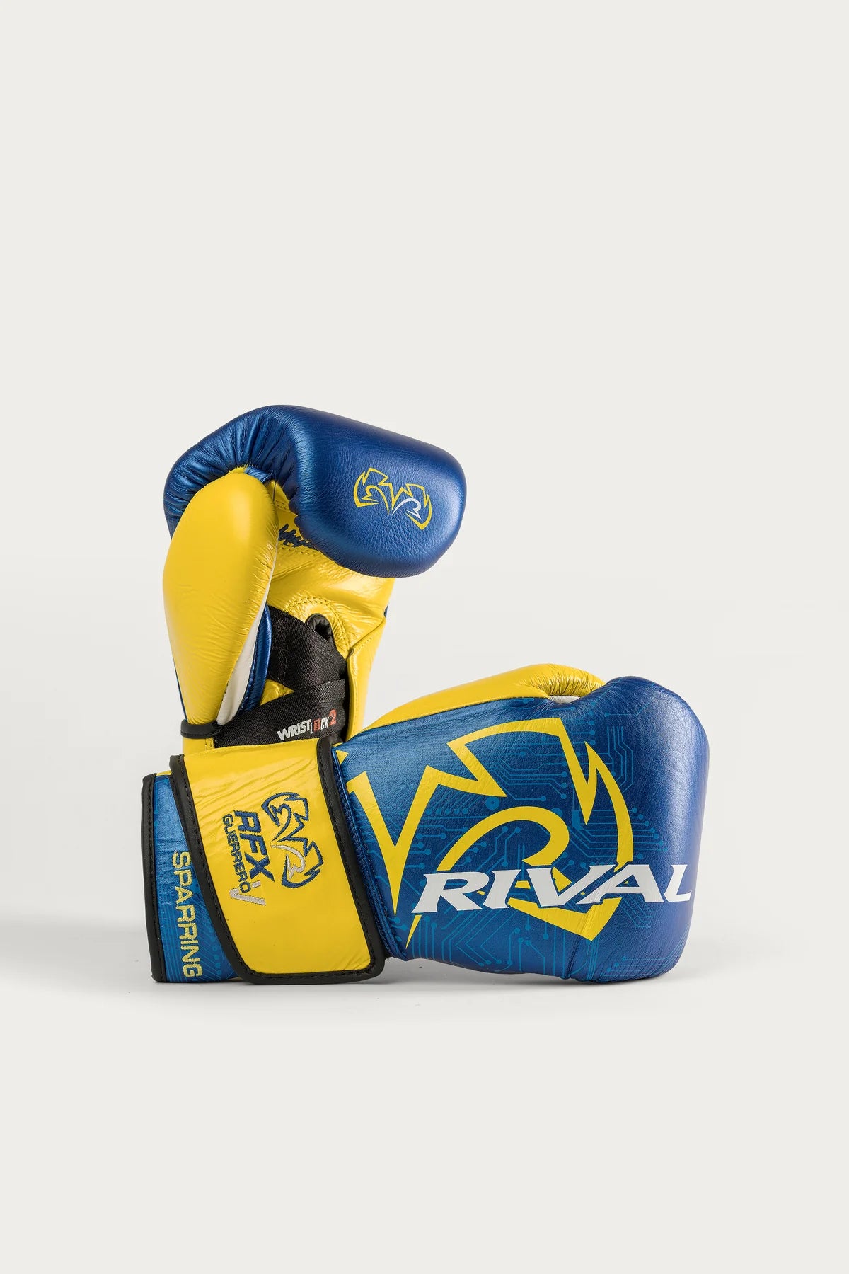 Guantes Rival RFX-Guerrero P4P Velcro, Azul/Amarillo
