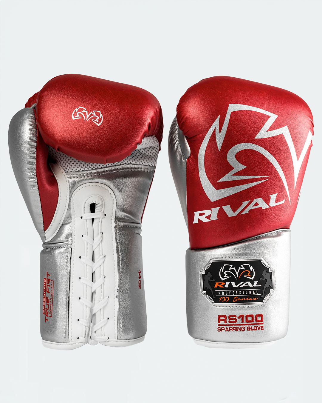 Guantes Rival RS100, Rojo/Plata