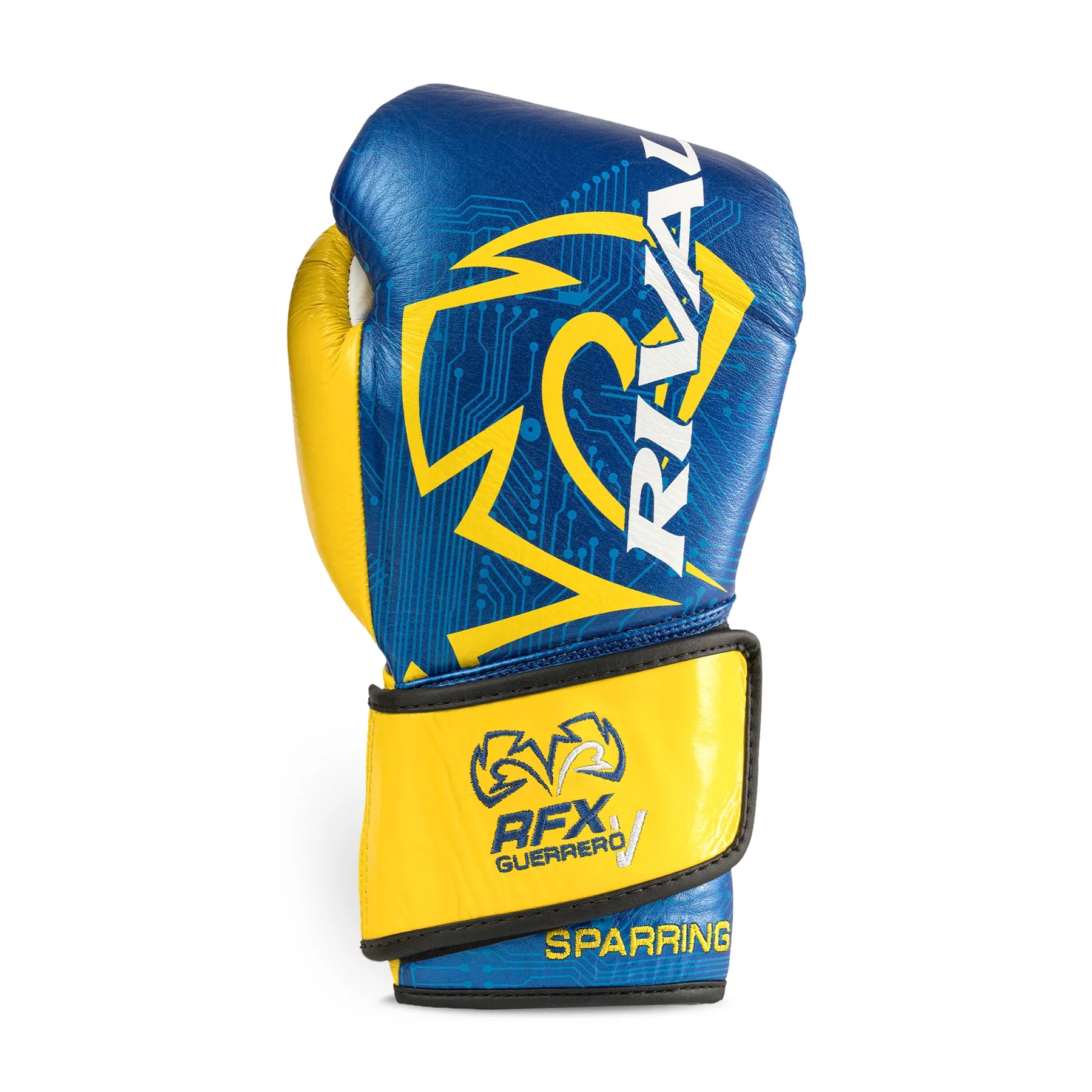Guantes Rival RFX-Guerrero P4P Velcro, Azul/Amarillo