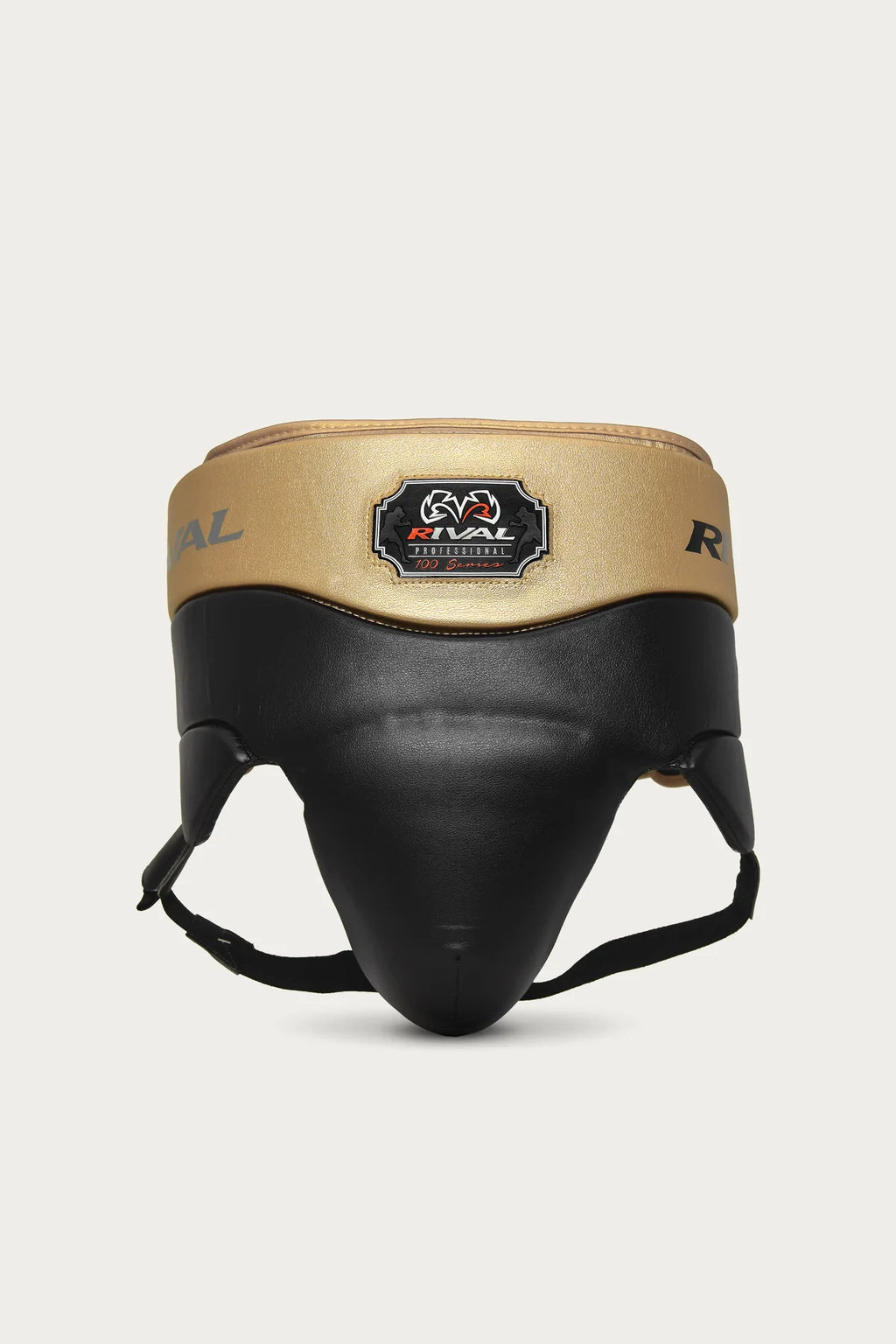 Copa Protectora de agujetas Rival RNFL100L, Negro/Dorado