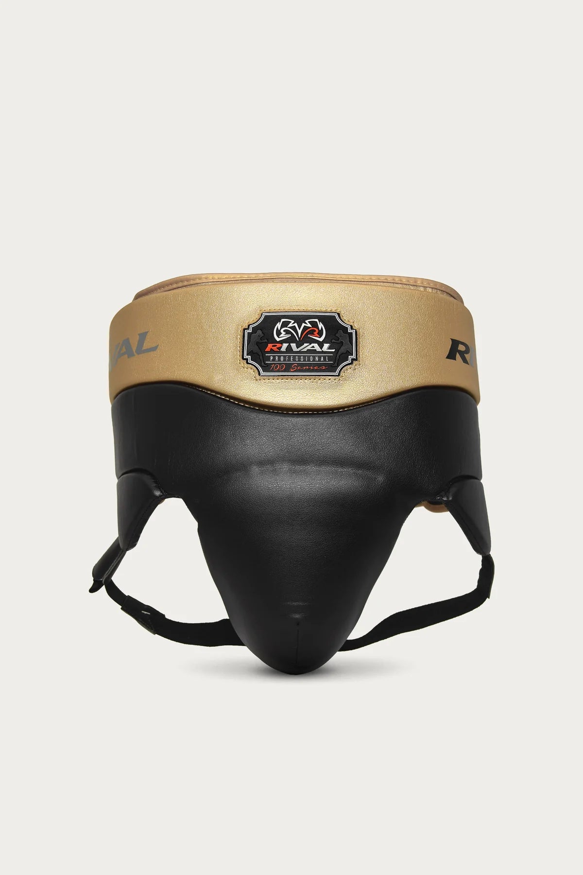 Copa Protectora de agujetas Rival RNFL100L, Negro/Dorado