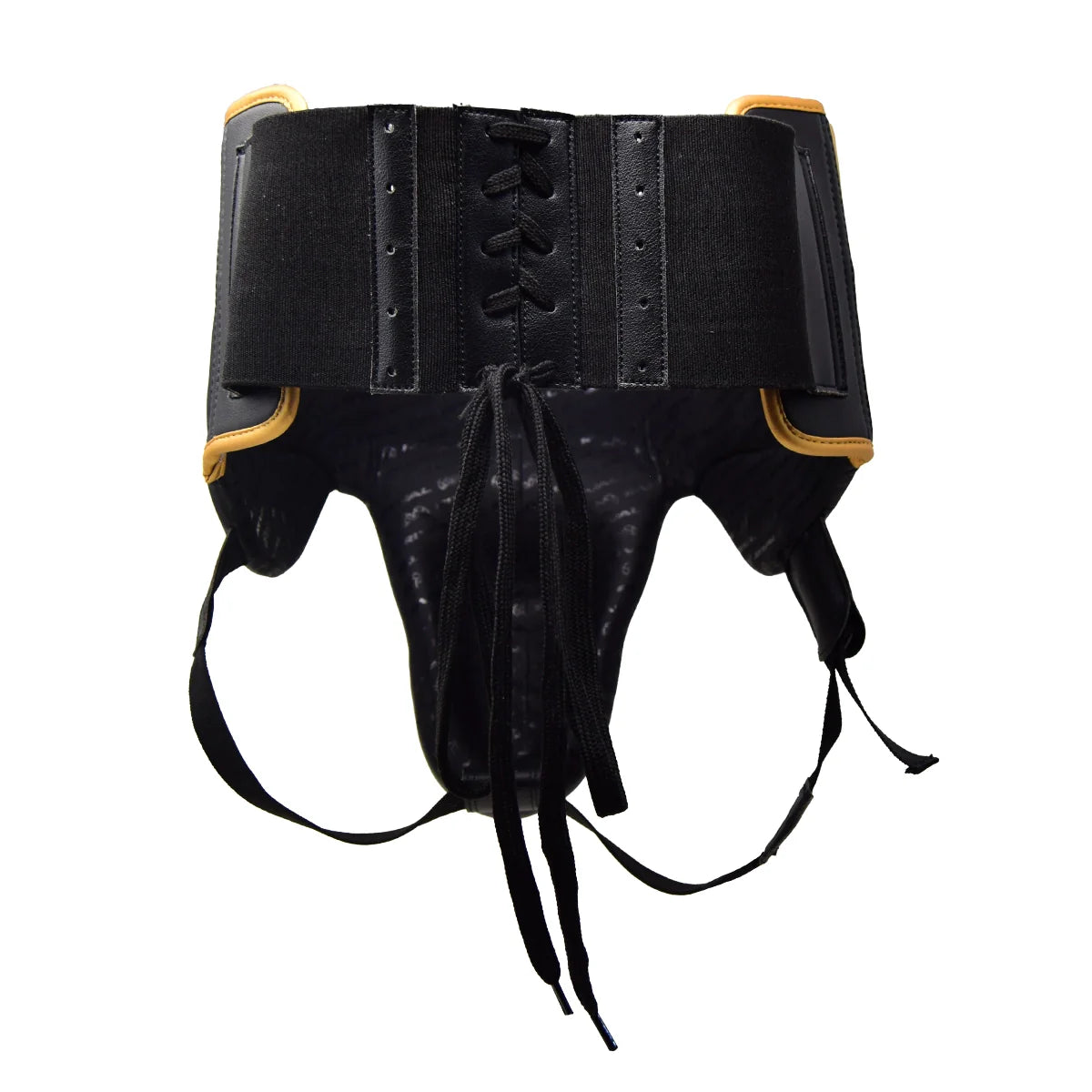 Copa Protectora de agujetas Rival RNFL100L, Negro/Dorado