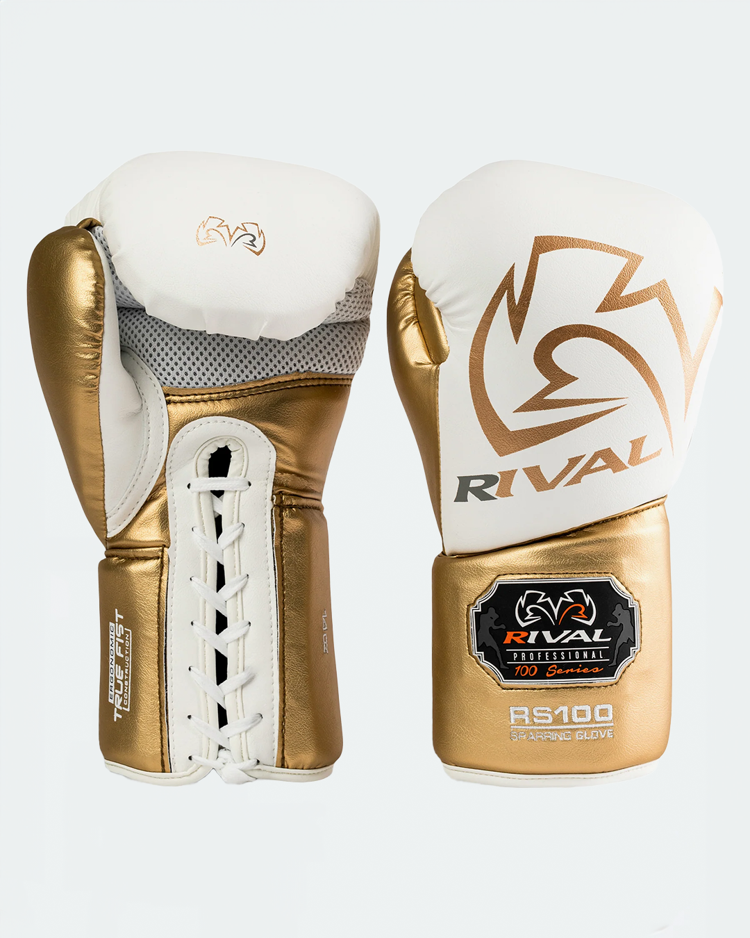 Guantes Rival RS100, Blanco/Dorado