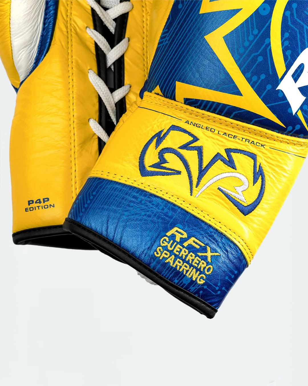 Guantes Rival RFX-Guerrero P4P, Azul/Amarillo