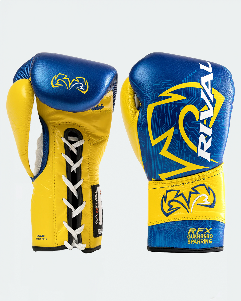 Guantes Rival RFX-Guerrero P4P, Azul/Amarillo