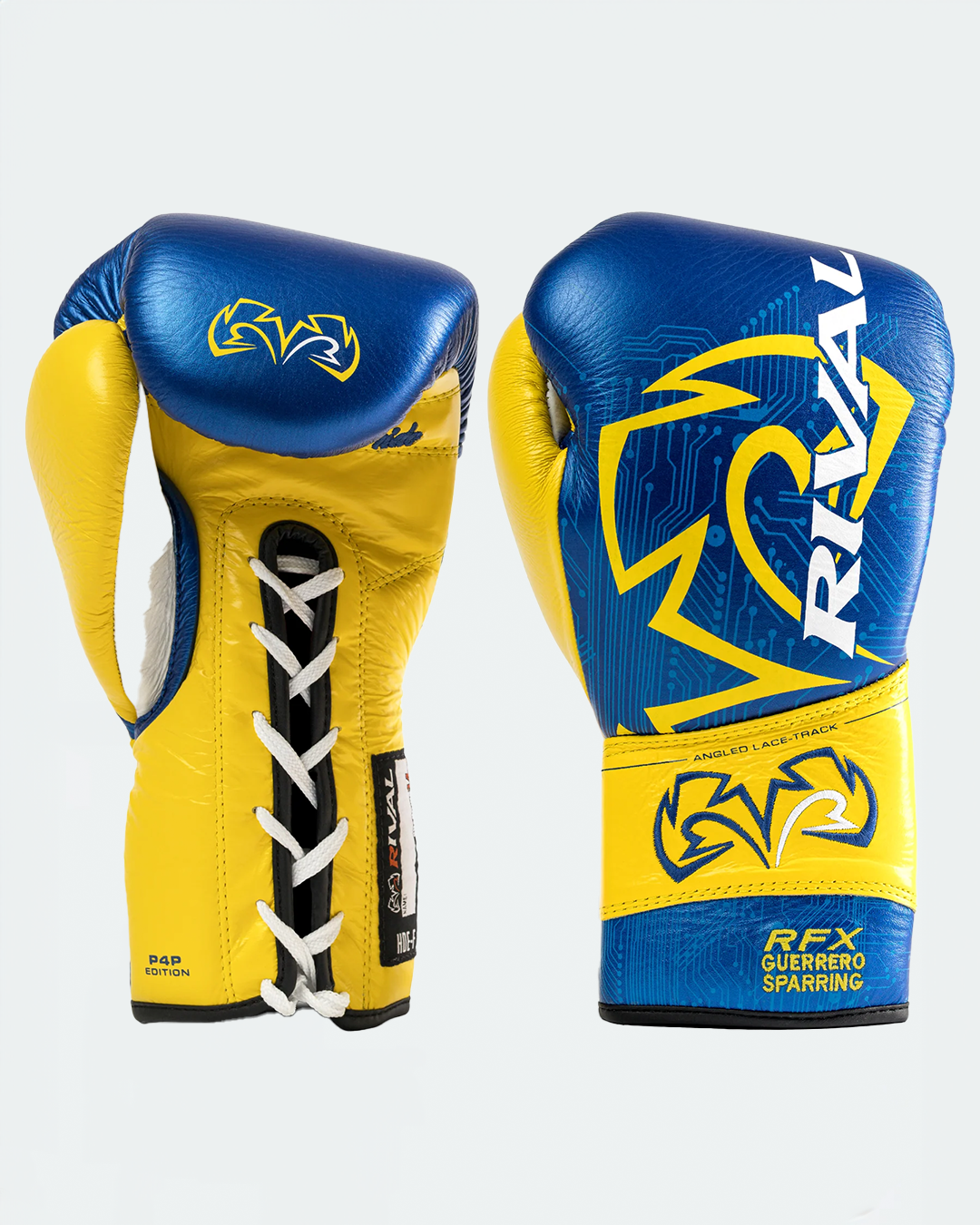 Guantes Rival RFX-Guerrero P4P, Azul/Amarillo
