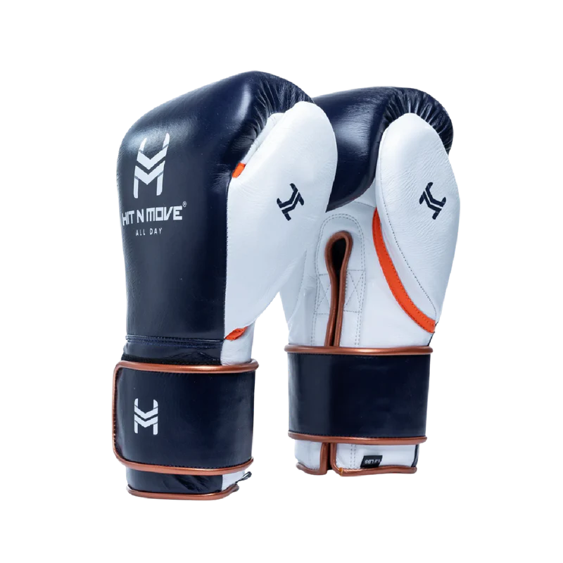 Guantes de velcro Hit N Move ALL DAY Pro (Hibrido), Azul Navy