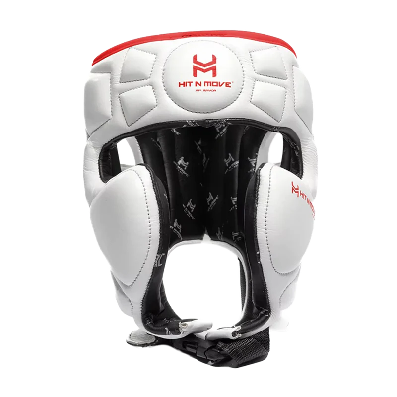 Careta de Pómulos Hit N Move, Blanco/Rojo