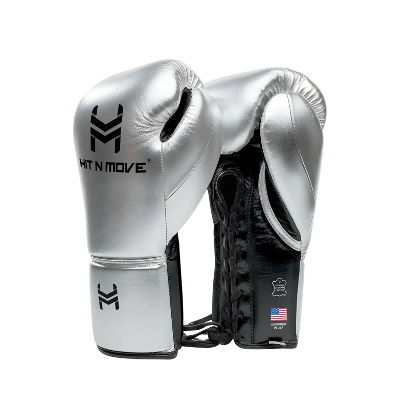 Guantes PRO de pelea Hit N Move, Plata