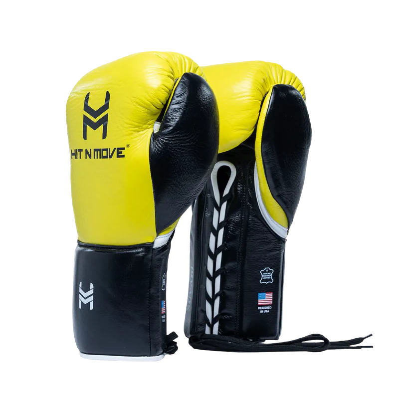 Guantes de cintas Hit N Move de Crin de Caballo (Suvari), Amarillo/Negro