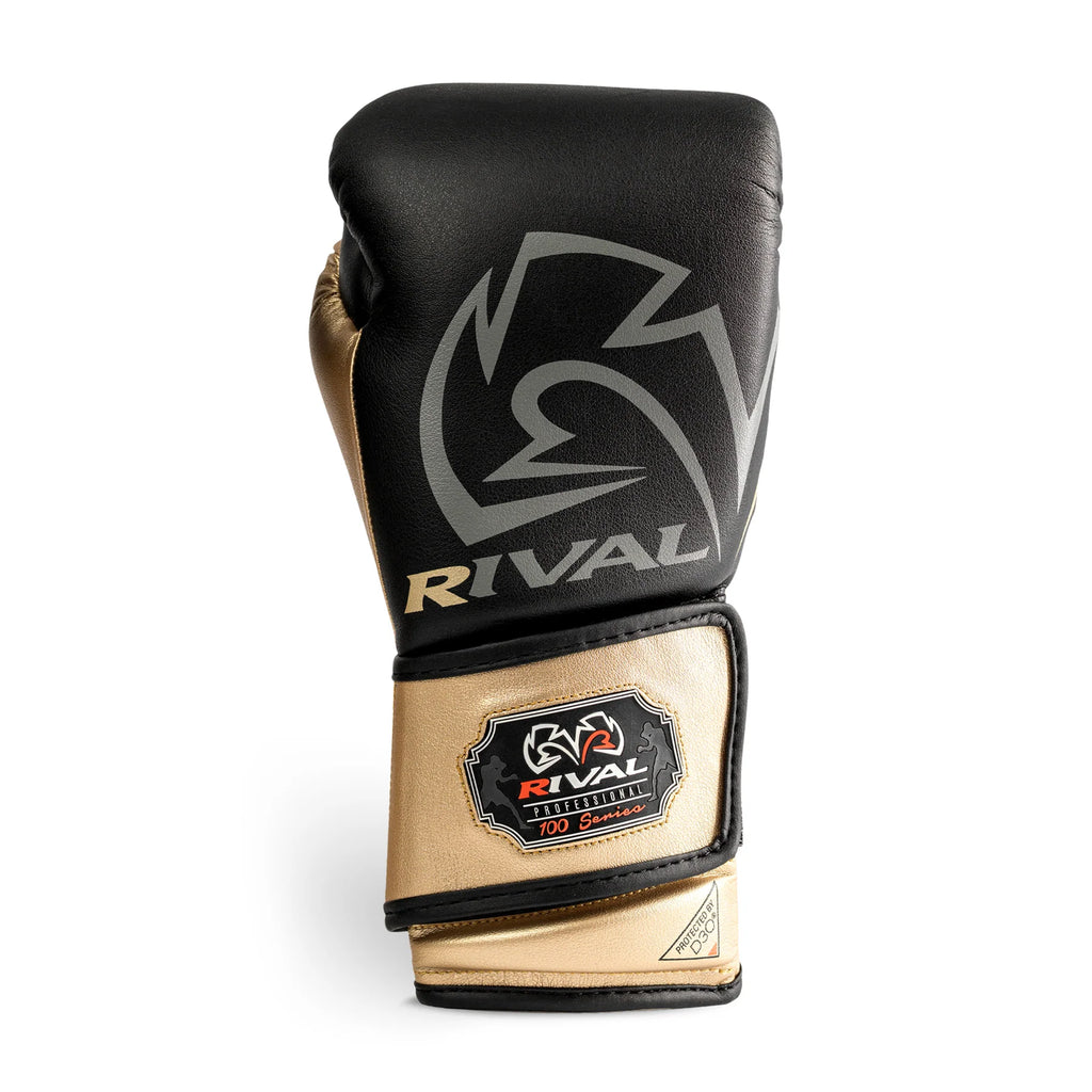Guantes Rival RB100, Negro/Dorado