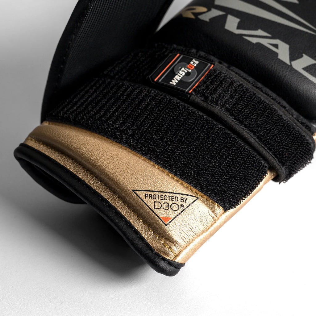 Guantes Rival RB100, Negro/Dorado