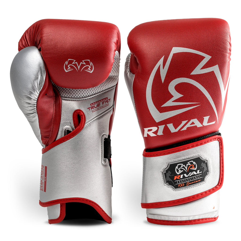 Guantes Rival RB100, Rojo/Plata