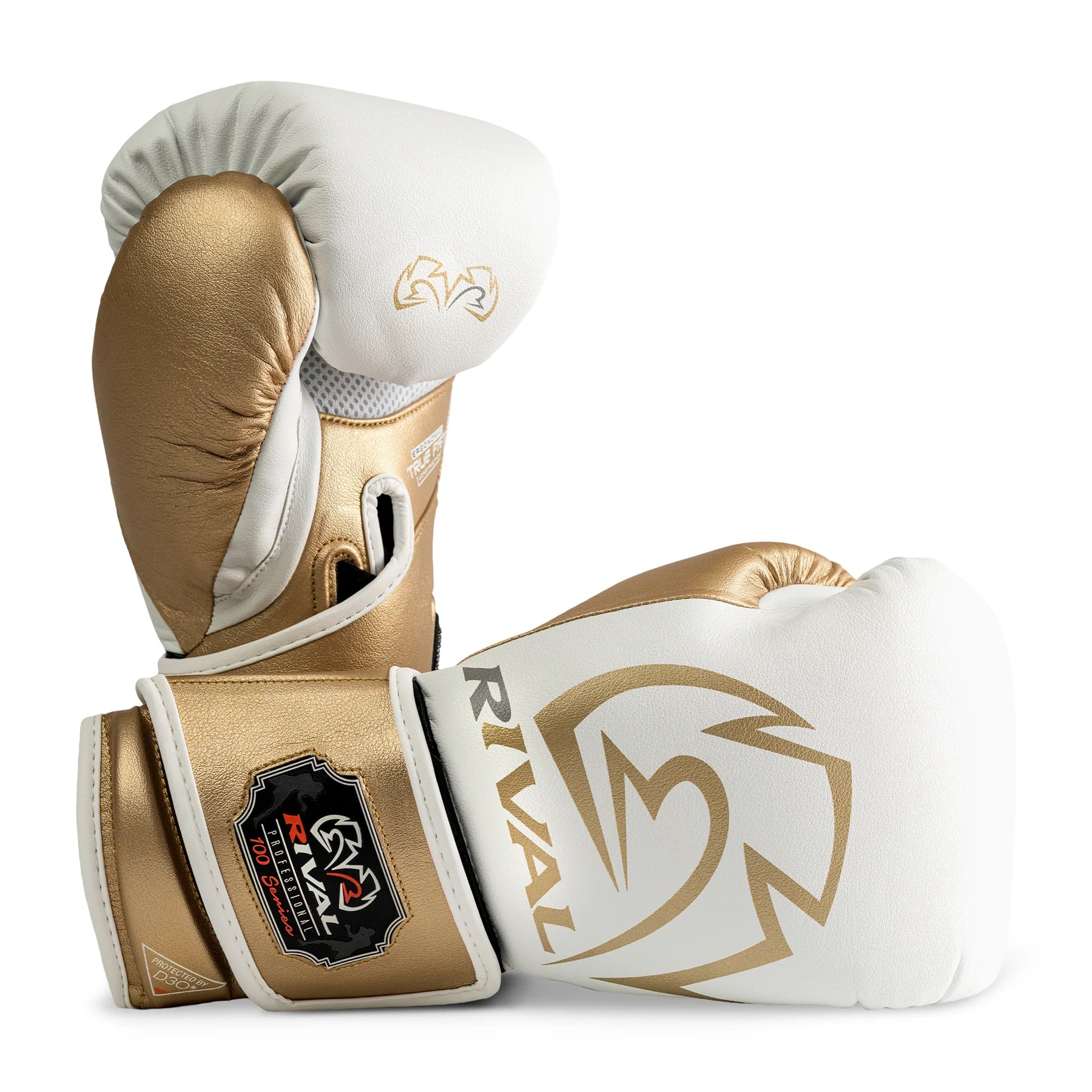 Guantes Rival RB100, Blanco/Dorado