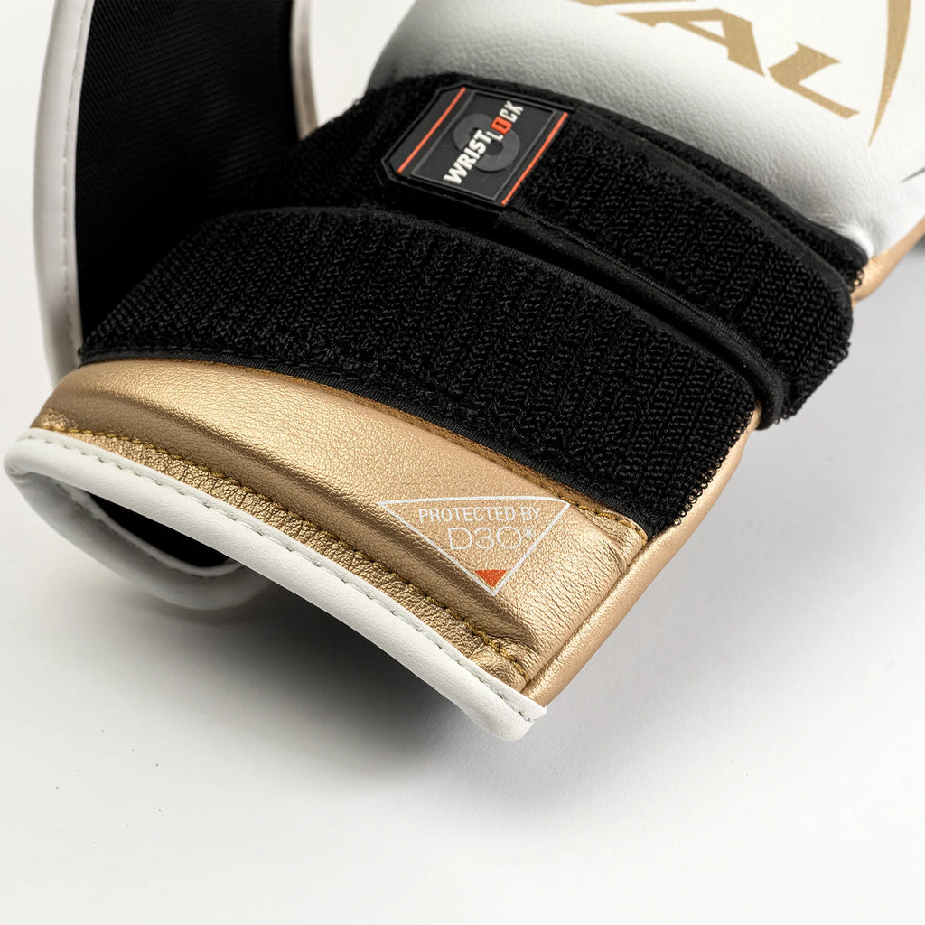 Guantes Rival RB100, Blanco/Dorado
